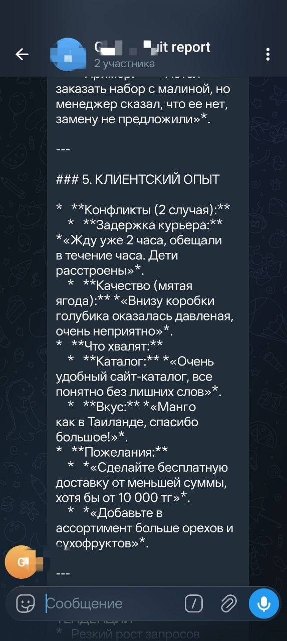 Скриншот отчёта Synkro 4